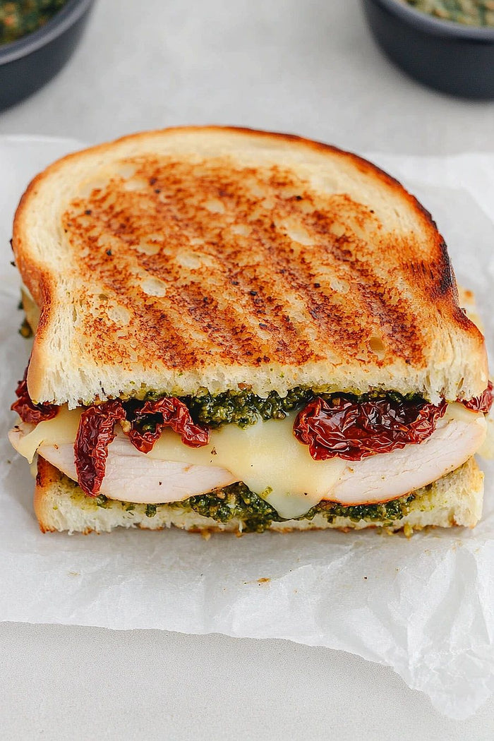 Croissant (Toast Bread) Turkey Pesto Sandwich